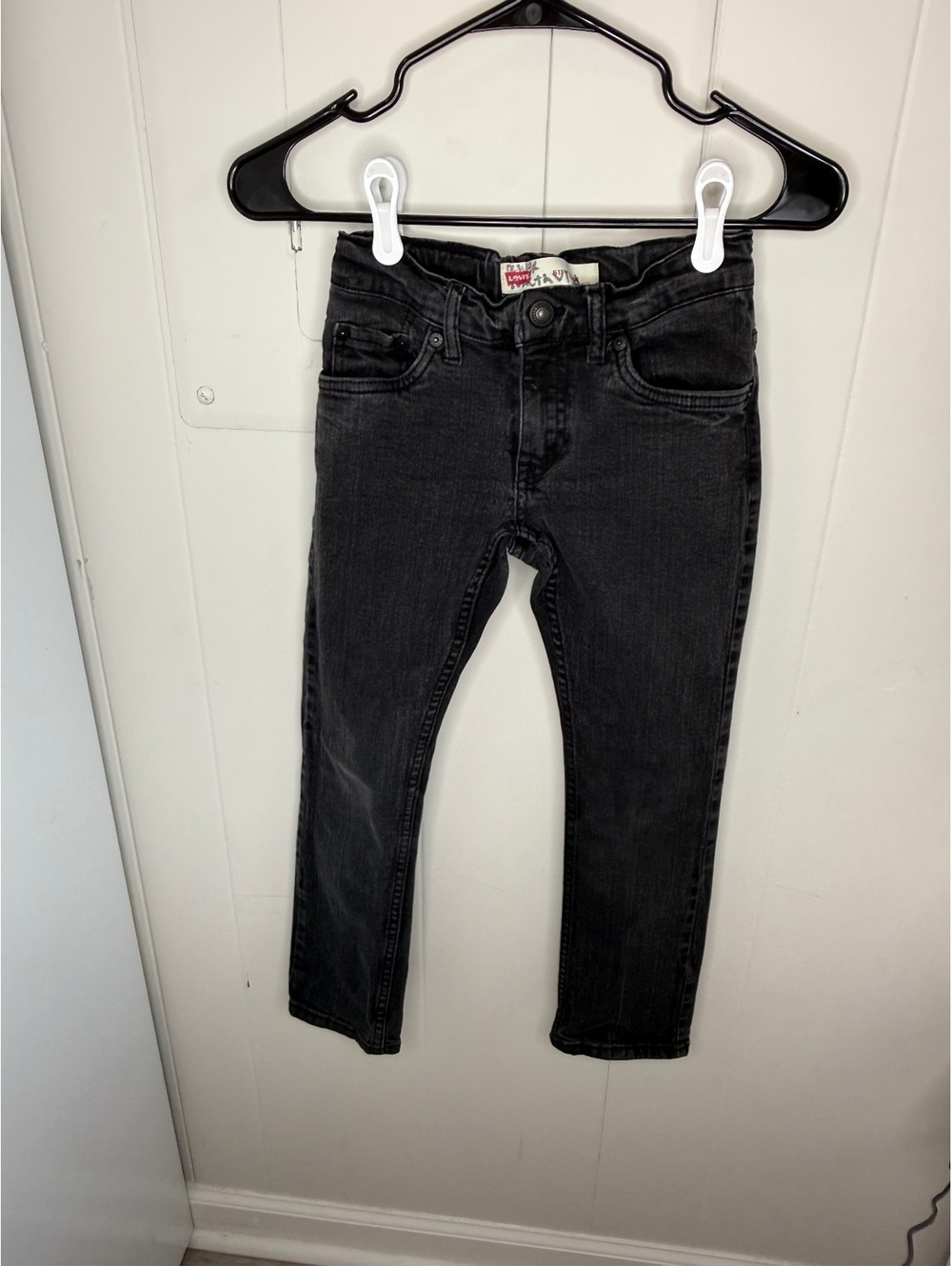 Levi's 511 Slim Fit Kids Jeans Black Wash Size 8 Regular 24x22
